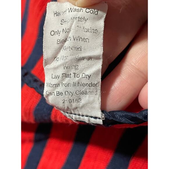 Cabi Knit Revoir Yacht Button Knit Blazer Womens Small Nautical Red Blue Stripes - Picture 12 of 12